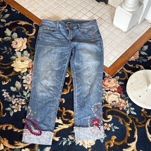 White House Black Market The Slim  Crop Jeans- worn about 7x- great shape though